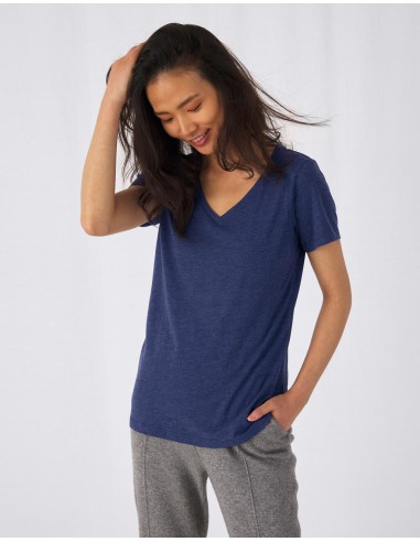 BetC-TW058-Womens V-Neck Triblend T-Shirt